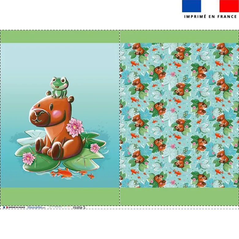 Kit sac à jouets motif capybara - Création Stillistic