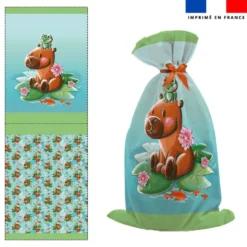 Kit sac à jouets motif capybara - Création Stillistic