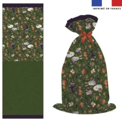 Kit sac à jouets motif fantômes vert - Création Stillistic