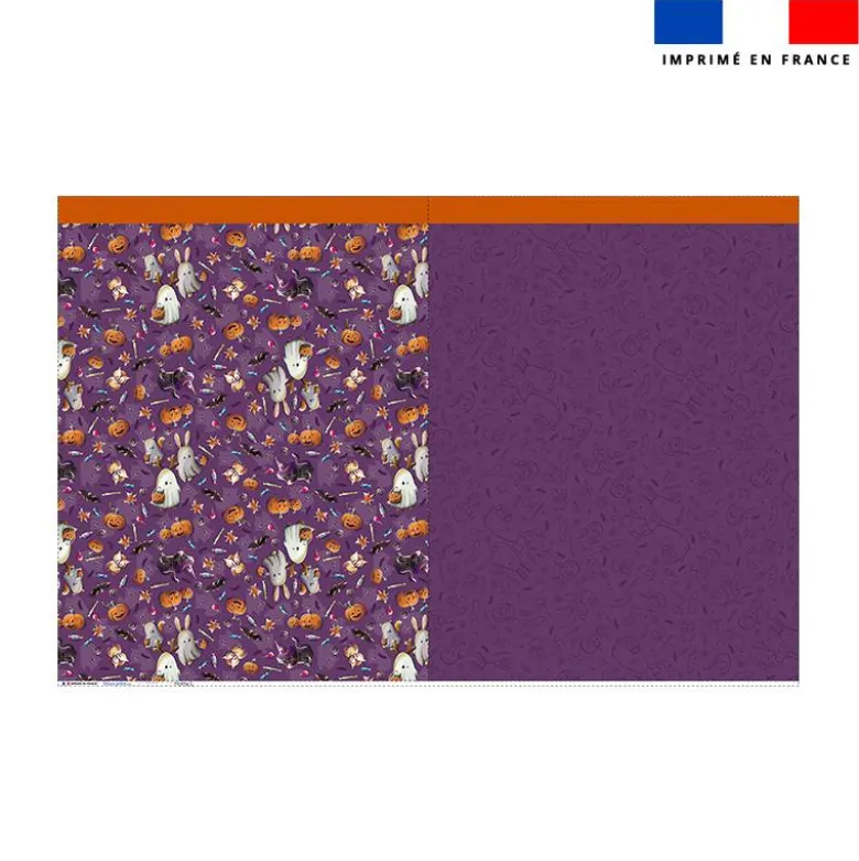 Kit sac à jouets motif fantômes violet - Création Stillistic