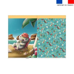 Kit sac à jouets motif hippo plage - Création Stillistic