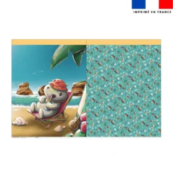 Kit sac à jouets motif hippo plage - Création Stillistic