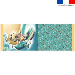 Kit sac à jouets motif hippo surf - Création Stillistic