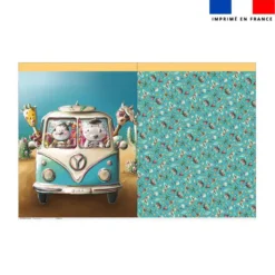 Kit sac à jouets motif hippo van - Création Stillistic