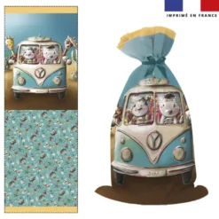 Kit sac à jouets motif hippo van - Création Stillistic