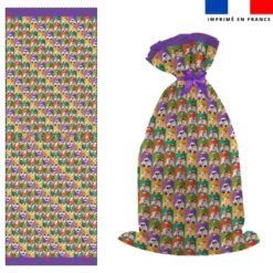 Kit sac à jouets motif mosaïque animaux Lou-Sticks - Création Stillistic