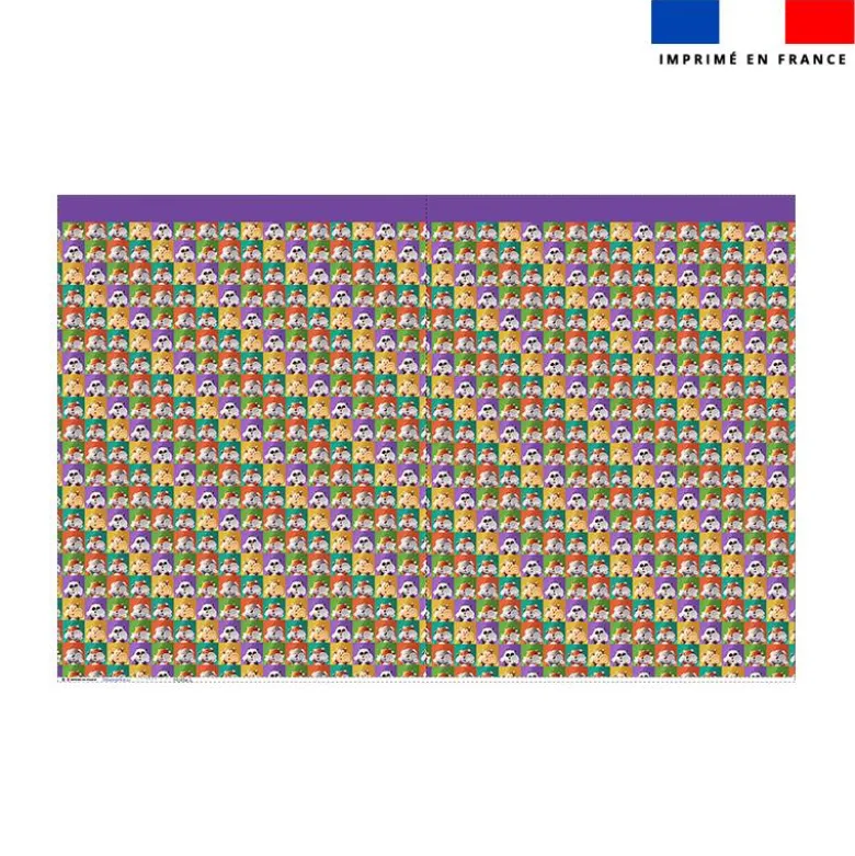 Kit sac à jouets motif mosaïque animaux Lou-Sticks - Création Stillistic
