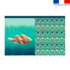 Kit sac à jouets motif poisson sucre d'orge - Création Stillistic