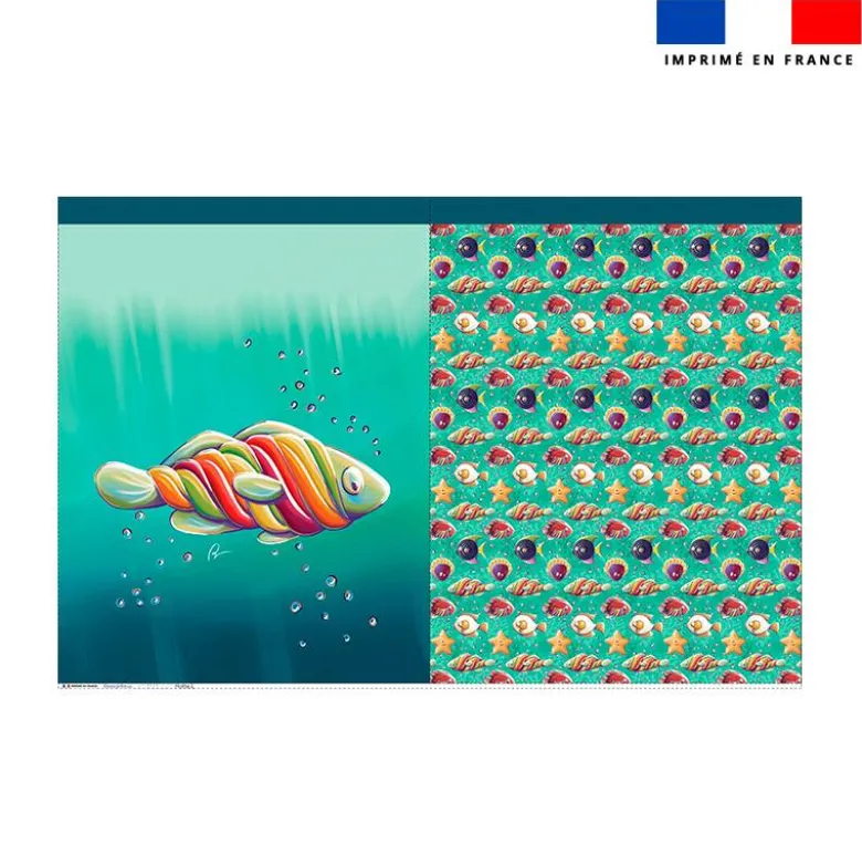 Kit sac à jouets motif poisson sucre d'orge - Création Stillistic