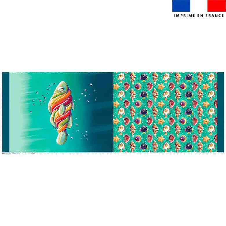 Kit sac à jouets motif poisson sucre d'orge - Création Stillistic