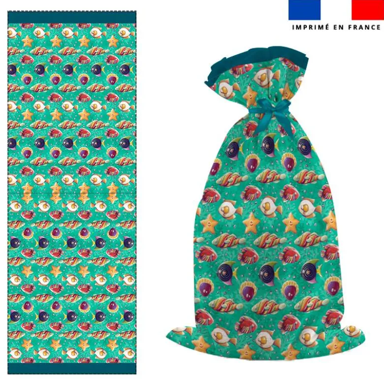 Kit sac à jouets motif poissons bonbons - Création Stillistic