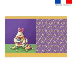 Kit sac à jouets motif poule et oeufs de Pâques - Création Stillistic