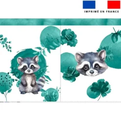 Kit sac à jouets motif raton laveur aquarelle