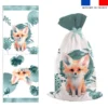 Kit sac à jouets motif renard aquarelle