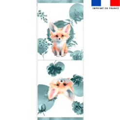 Kit sac à jouets motif renard aquarelle