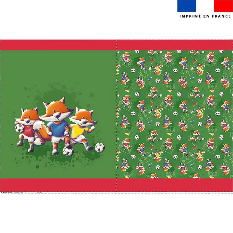 Kit sac à jouets motif renard foot - Création Stillistic