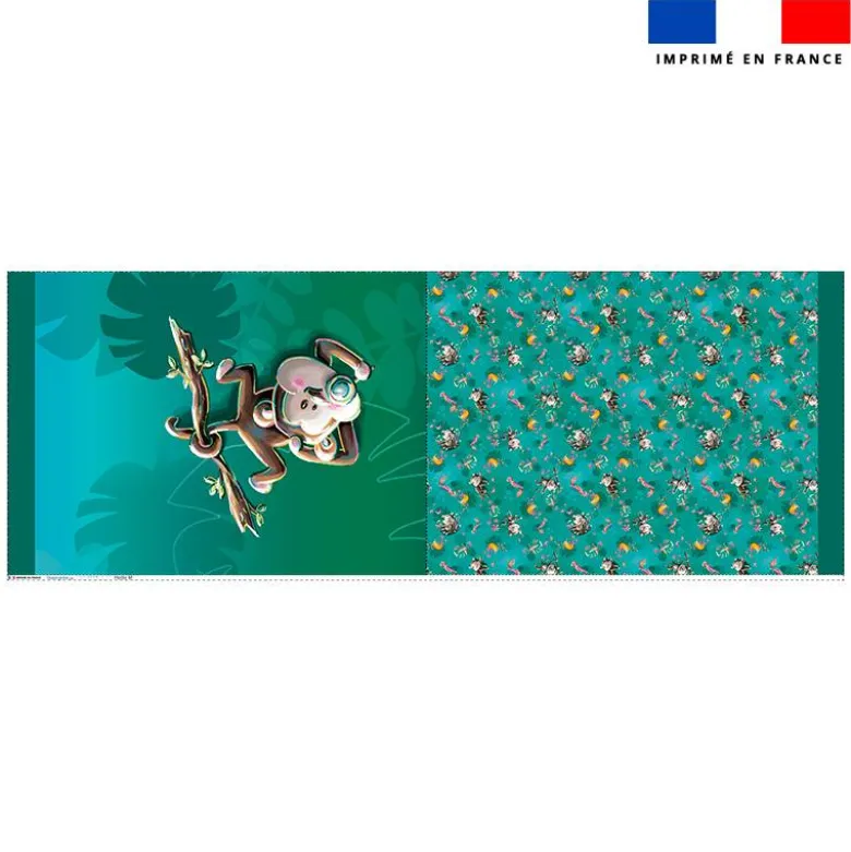 Kit sac à jouets motif singe curieux - Création Stillistic