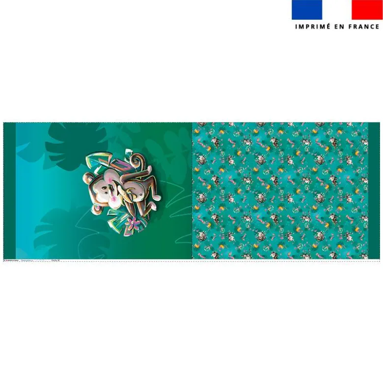 Kit sac à jouets motif singe gourmand - Création Stillistic