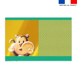 Kit sac à jouets motif Singe Lou-Stick - Création Stillistic