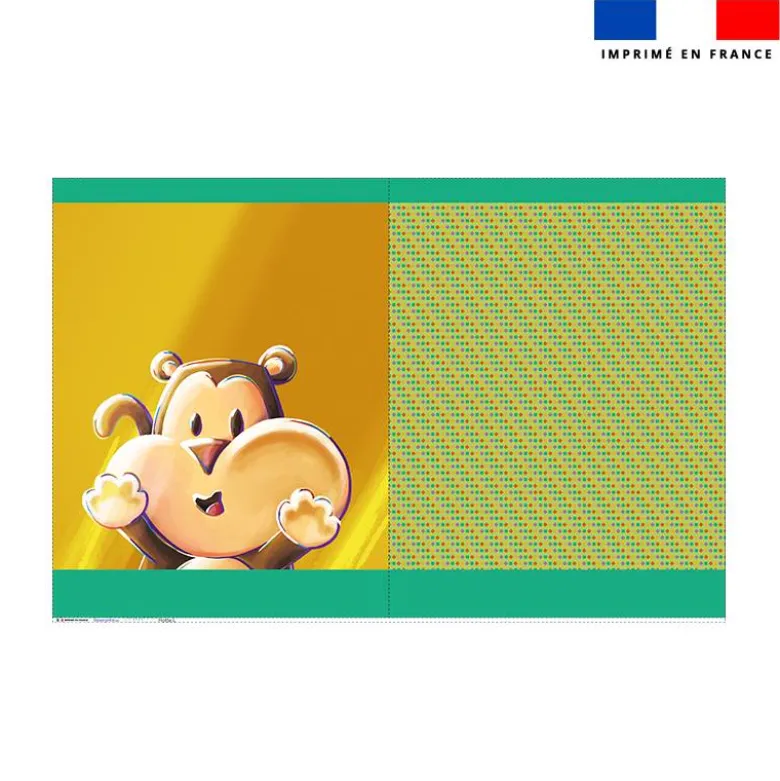Kit sac à jouets motif Singe Lou-Stick - Création Stillistic