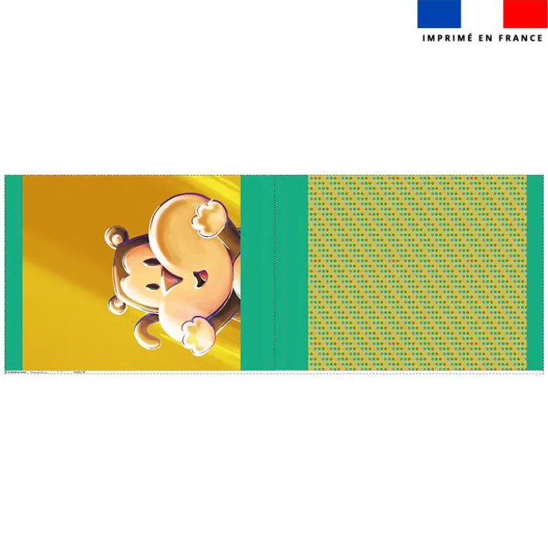 Kit sac à jouets motif Singe Lou-Stick - Création Stillistic