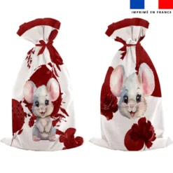 Kit sac à jouets motif souris aquarelle