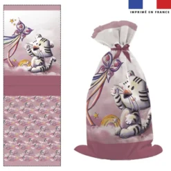 Kit sac à jouets motif tigre blanc - Création Stillistic