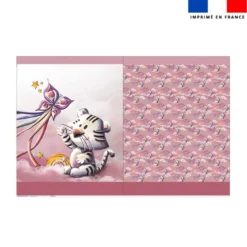 Kit sac à jouets motif tigre blanc - Création Stillistic