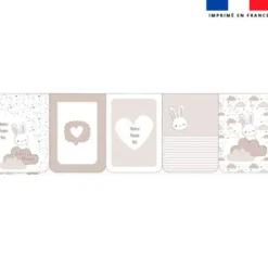 Kit serviettes de table pour enfant personnalisé - Lapin rêveur