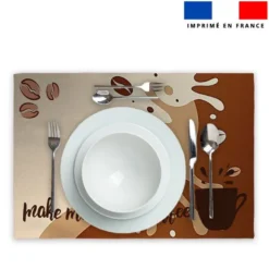 Kit sets de table motif café