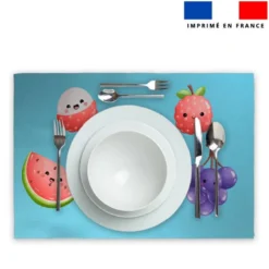 Kit sets de table motif fruits kawaii