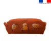 Kit trousse double compartiment motif amis ptit déj + 1 trousse assortie - Création Stillistic