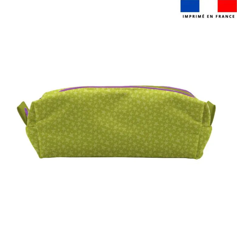 Kit trousse double compartiment motif bébé singe + 1 trousse assortie - Création Stillistic