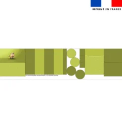 Kit trousse double compartiment motif bébé singe + 1 trousse assortie - Création Stillistic