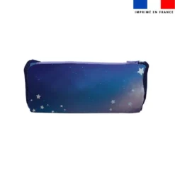 Kit trousse double compartiment motif chat sirius + 1 trousse assortie - Création Stillistic
