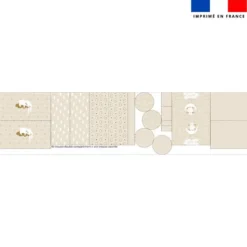 Kit trousse double compartiment motif lapin dans les nuages + 1 trousse assortie