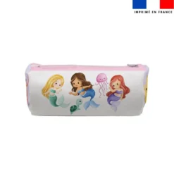 Kit trousse double compartiment motif petites sirènes + 1 trousse assortie