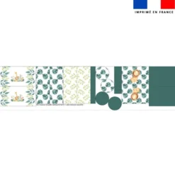 Kit trousse double compartiment motif safari animaux aquarelle + 1 trousse assortie