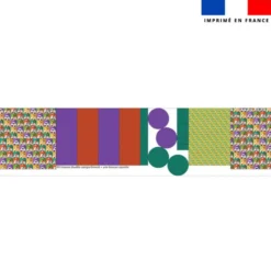 Kit trousse double compartiment motif mosaïque animaux Lou-Sticks + 1 trousse assortie - Création Stillistic
