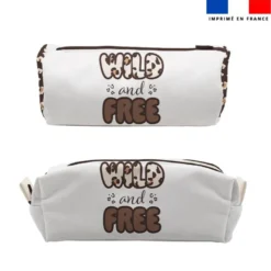 Kit trousse double compartiment motif léopard + 1 trousse assortie