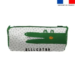 Kit trousse double compartiment motif alligator + 1 trousse assortie