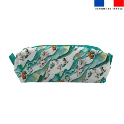 Kit trousse double compartiment motif Animaux du froid Pingouin + 1 trousse assortie - Création Stillistic