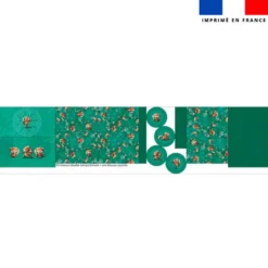 Kit trousse double compartiment motif panda roux danseur + 1 trousse assortie - Création Stillistic