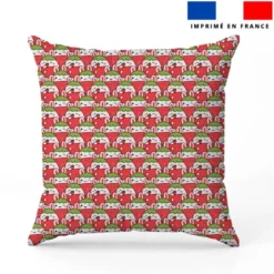 Lapin fraise kawaii - Fond rouge