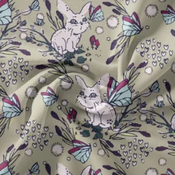 Lapin féérique - Fond vert - Création Lucie OBATON