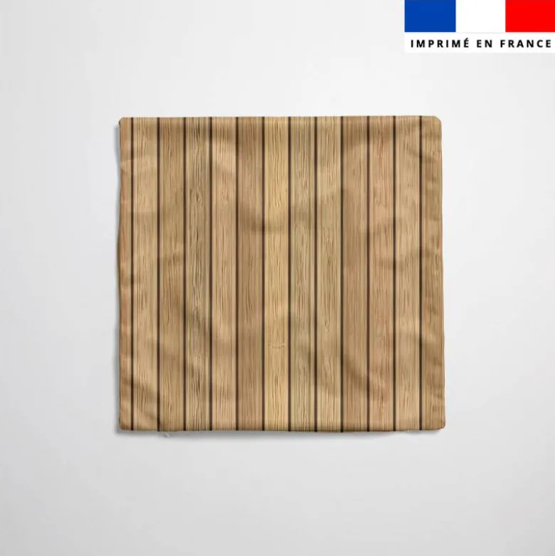 Latte effet bois beige - Fond noir