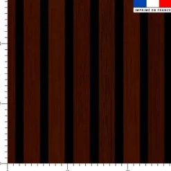 Latte effet bois marron foncé grand espacement - Fond noir