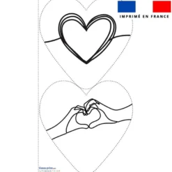 Lot 2 coupons pour coussin coeur motif coeur back