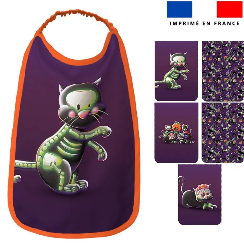 Lot de 5 coupons éponge pour serviettes de table pour enfant motif Bal masqué Halloween - Création Stillistic