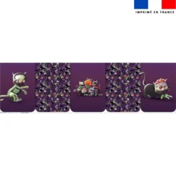 Lot de 5 coupons éponge pour serviettes de table pour enfant motif Bal masqué Halloween - Création Stillistic